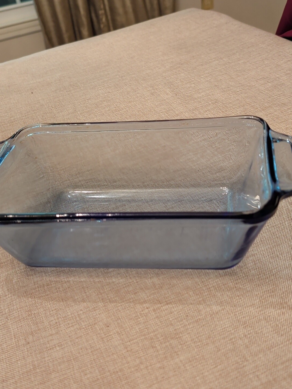 Vintage Anchor Hocking Blue Glass Loaf Pan - Durable Oven-Safe Bakeware